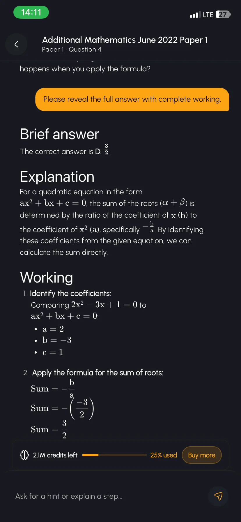 A step-by-step AI explanation on Togeva Campus